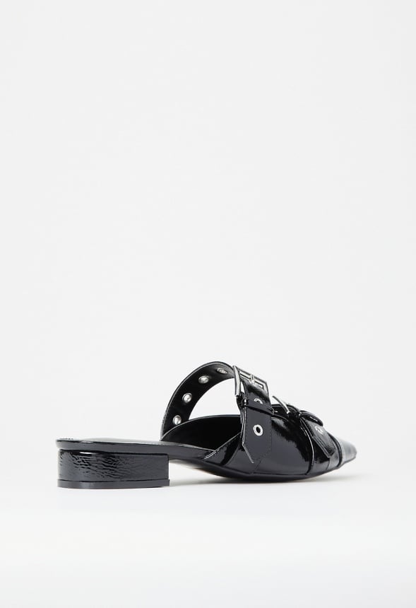Yasmeen Flat Mule Black