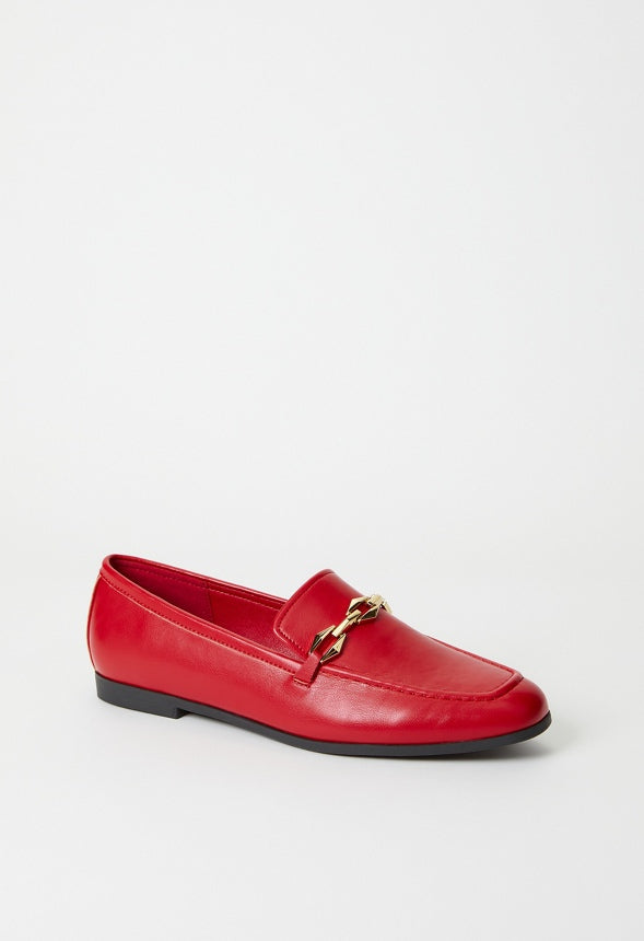 Emmett Flat Loafer Salsa Red