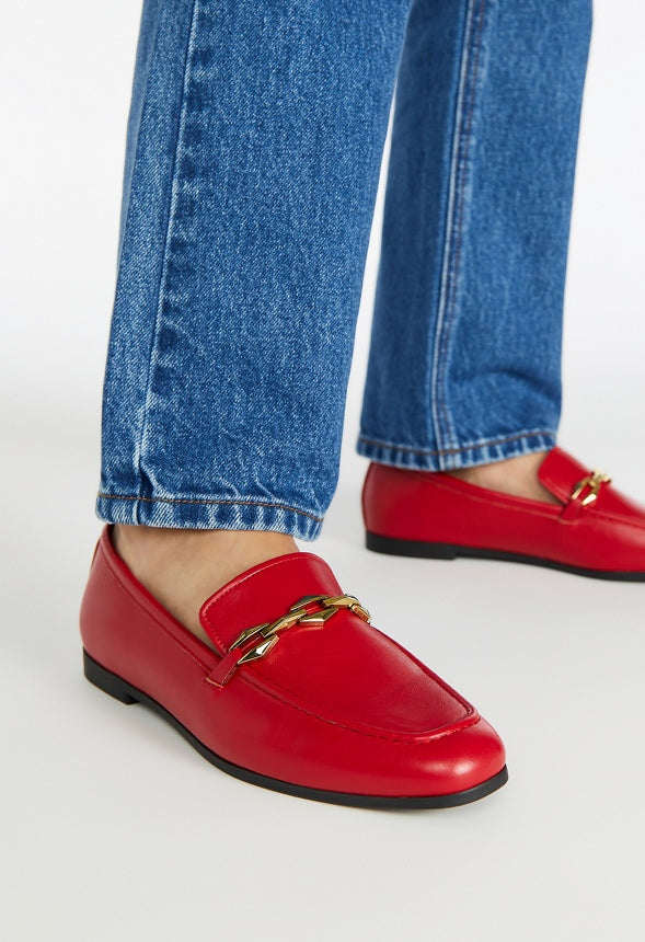 Emmett Flat Loafer Salsa Red