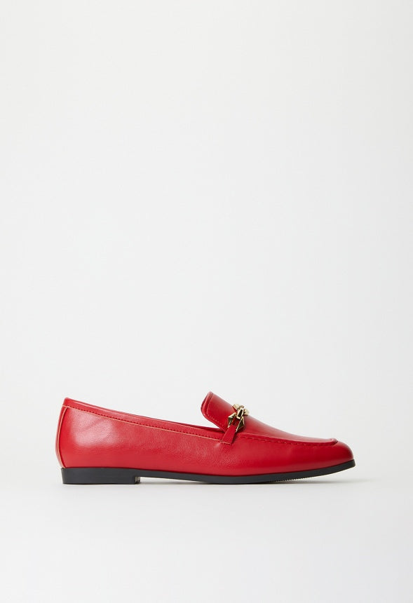 Emmett Flat Loafer Salsa Red