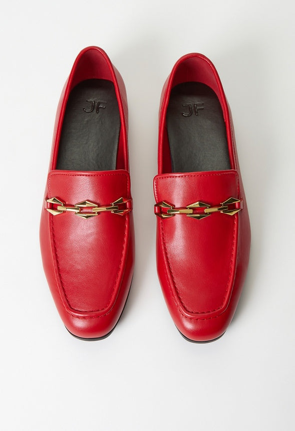Emmett Flat Loafer Salsa Red