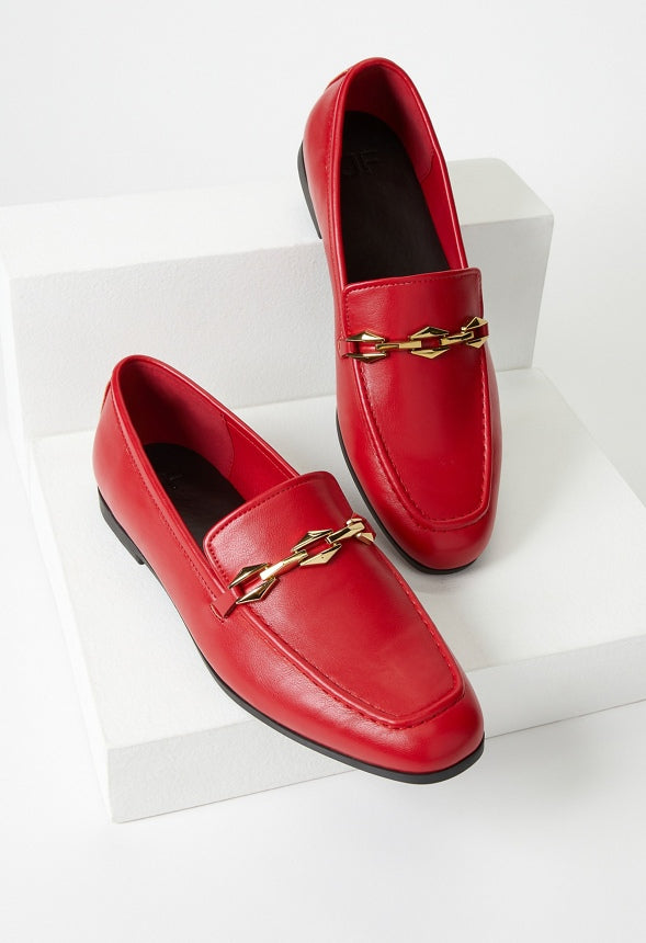Emmett Flat Loafer Salsa Red
