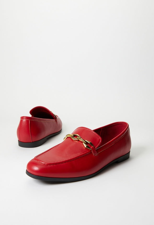 Emmett Flat Loafer Salsa Red