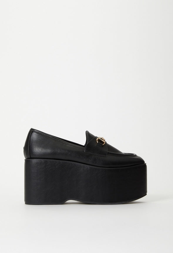 Roxi Platform Loafer Black