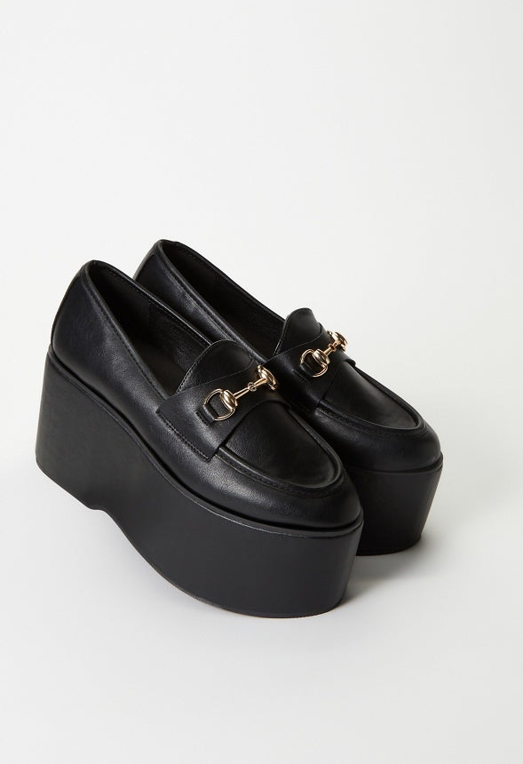 Roxi Platform Loafer Black