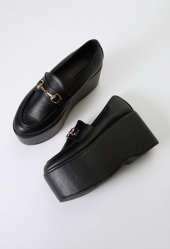 Roxi Platform Loafer Black