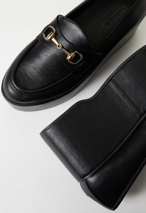 Roxi Platform Loafer Black