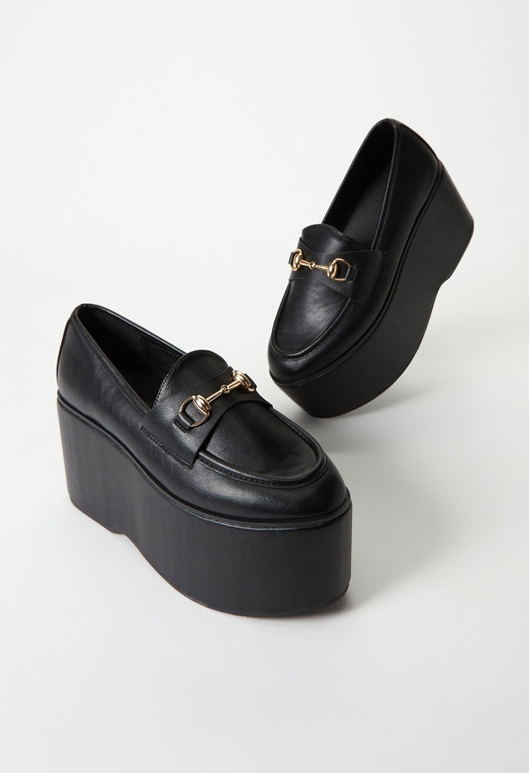 Roxi Platform Loafer Black