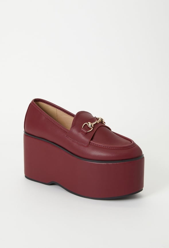 Roxi Platform Loafer Tiebetan Red