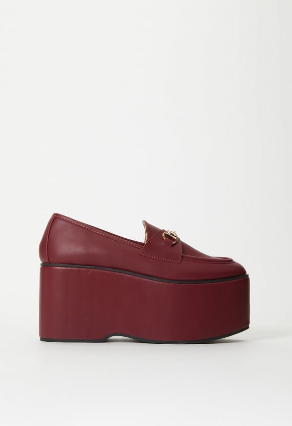 Roxi Platform Loafer Tiebetan Red