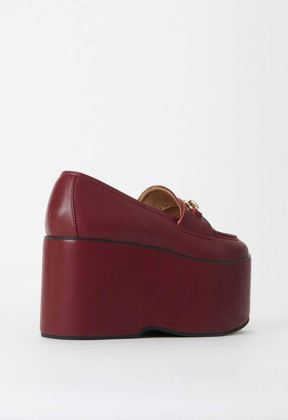 Roxi Platform Loafer Tiebetan Red
