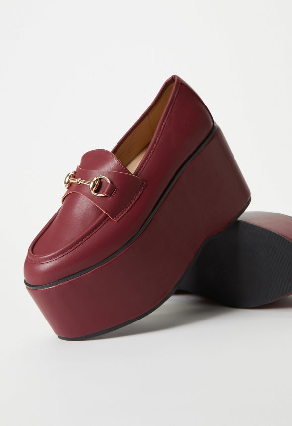 Roxi Platform Loafer Tiebetan Red