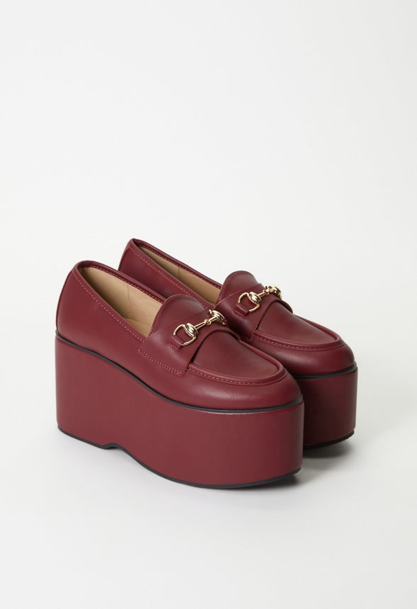 Roxi Platform Loafer Tiebetan Red