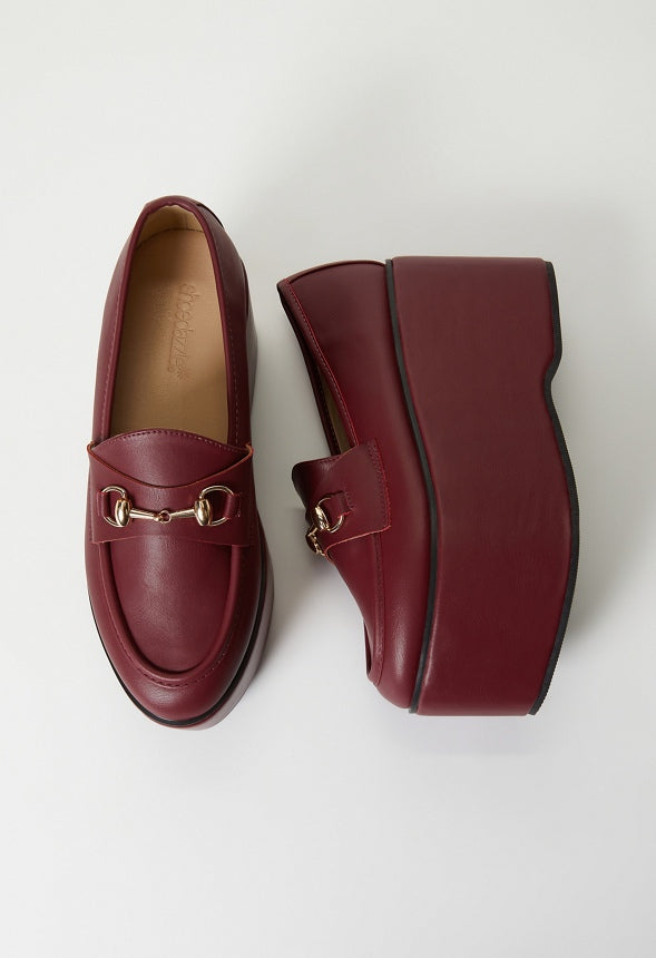 Roxi Platform Loafer Tiebetan Red