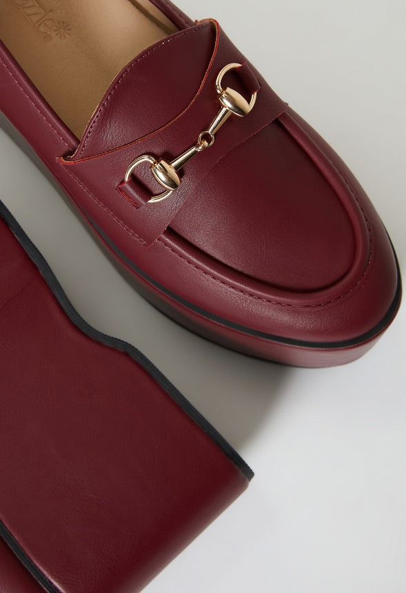 Roxi Platform Loafer Tiebetan Red