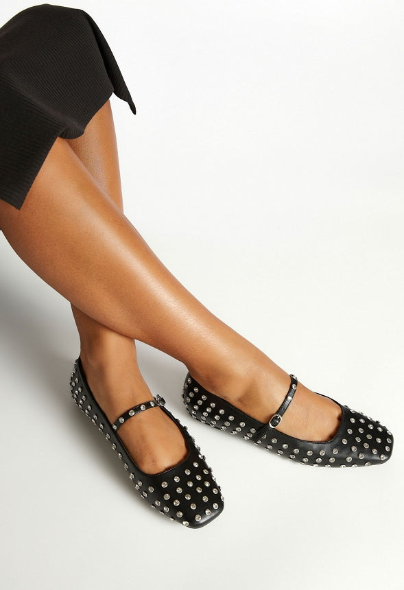 Ellidy Ballet Flat Black/ Silver