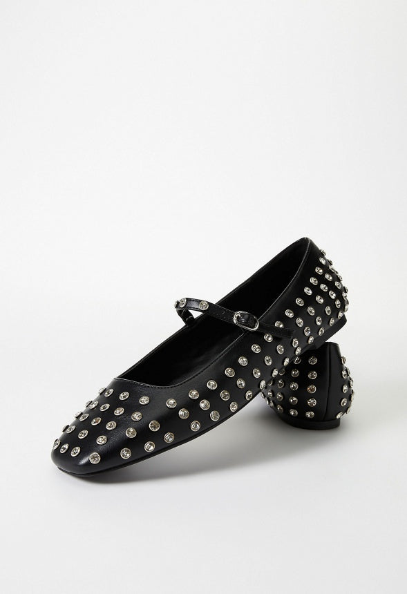 Ellidy Ballet Flat Black/ Silver