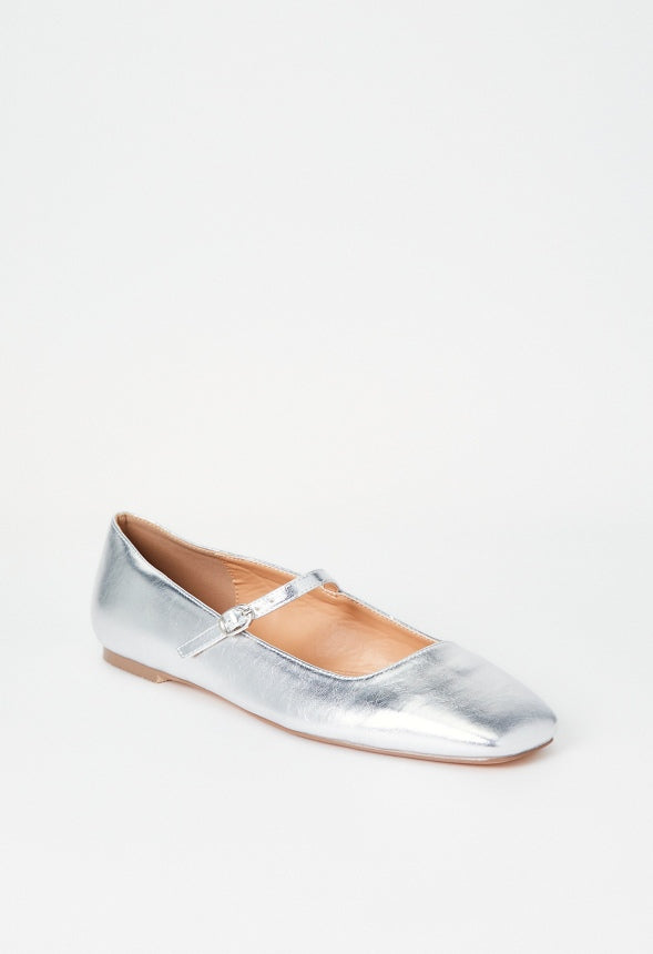 Ellidy Ballet Flat Silver