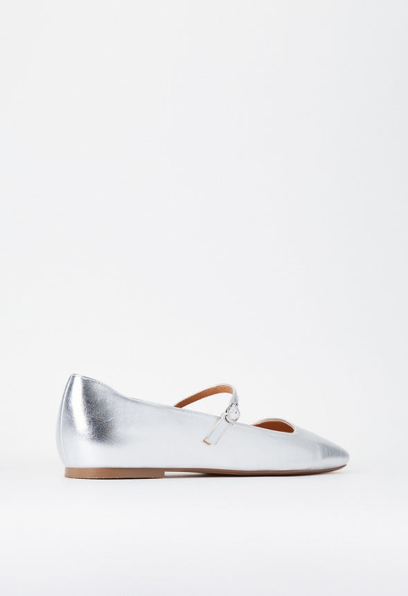 Ellidy Ballet Flat Silver