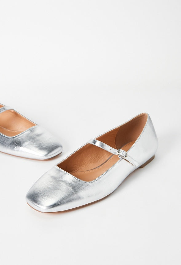 Ellidy Ballet Flat Silver