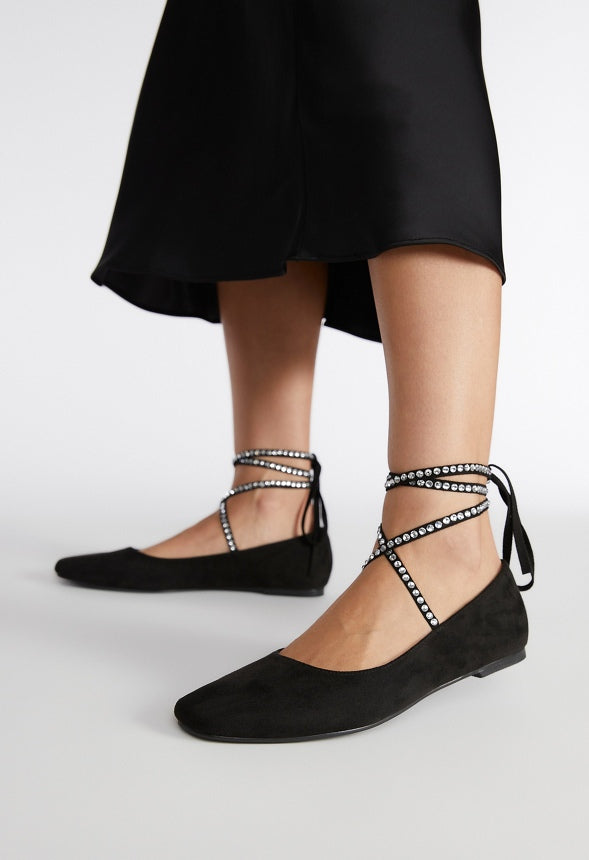 Jaci Ankle Strap Flat Black