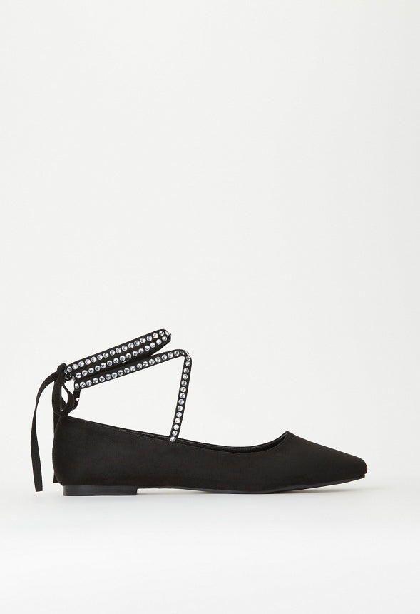 Jaci Ankle Strap Flat Black