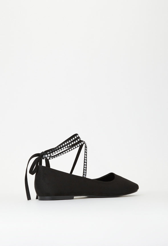 Jaci Ankle Strap Flat Black