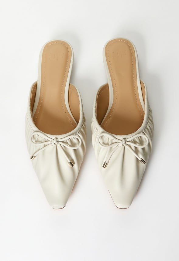 Monette Flat Mule Birch White