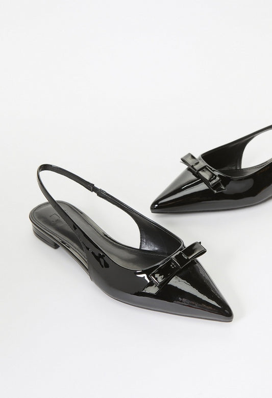 Naella Slingback Flat Black