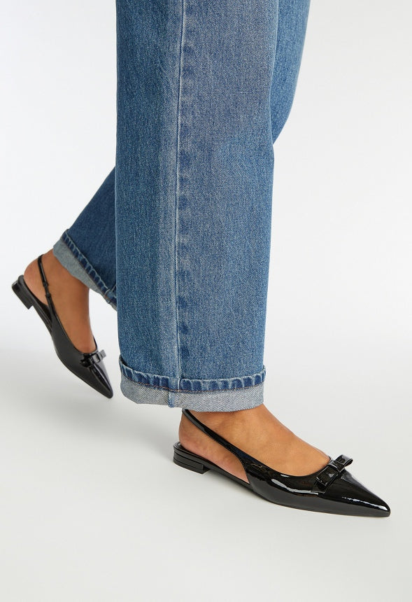 Naella Slingback Flat Black