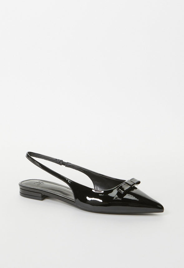 Naella Slingback Flat Black