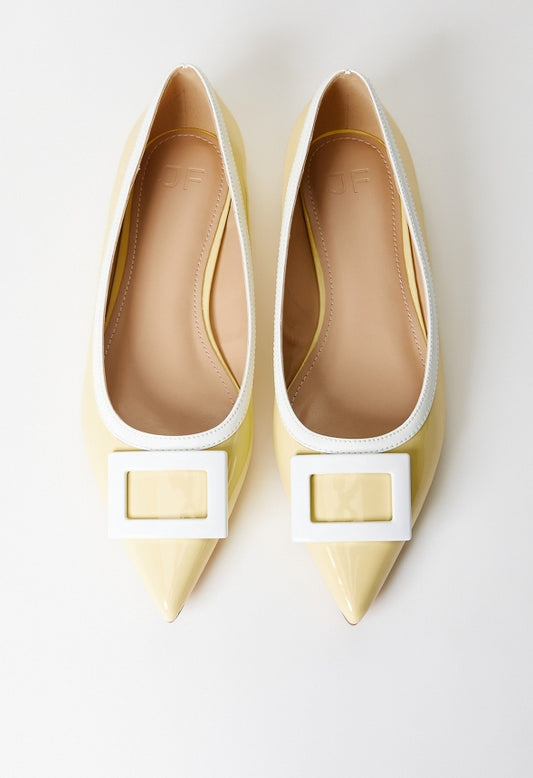 Taryn Ballet Flat Pale Banana/ Bright White