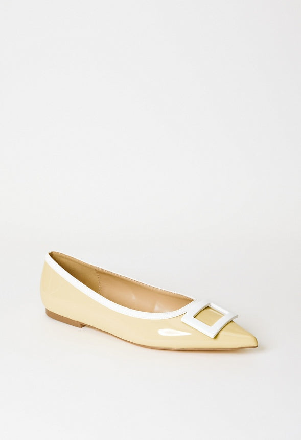 Taryn Ballet Flat Pale Banana/ Bright White