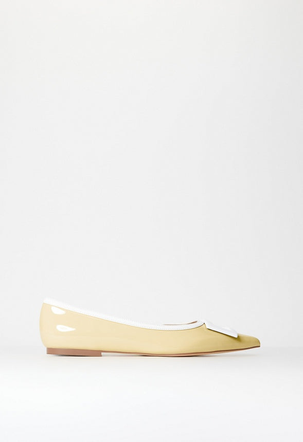 Taryn Ballet Flat Pale Banana/ Bright White