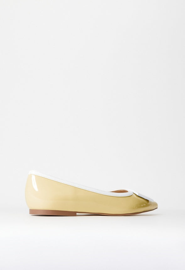 Taryn Ballet Flat Pale Banana/ Bright White