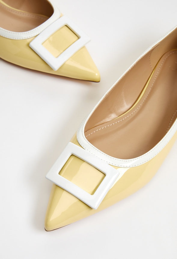 Taryn Ballet Flat Pale Banana/ Bright White
