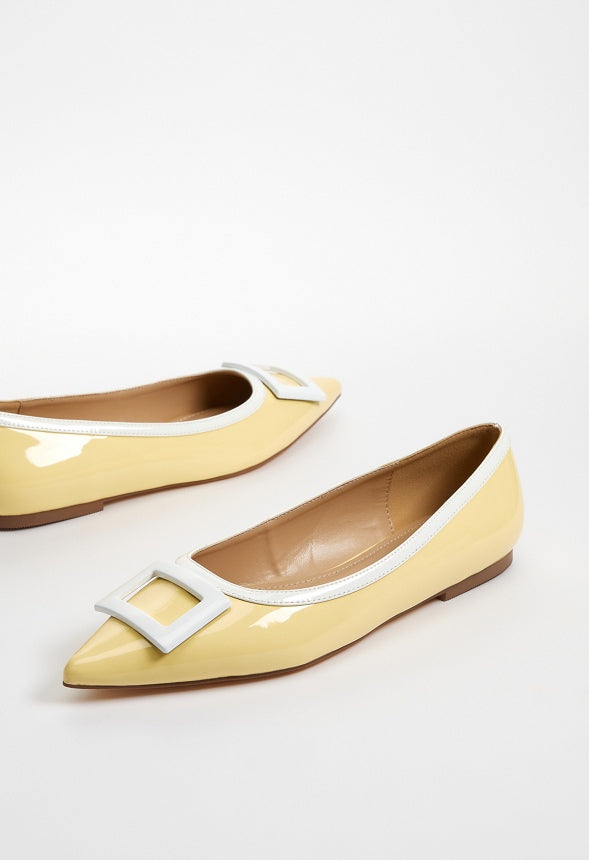 Taryn Ballet Flat Pale Banana/ Bright White