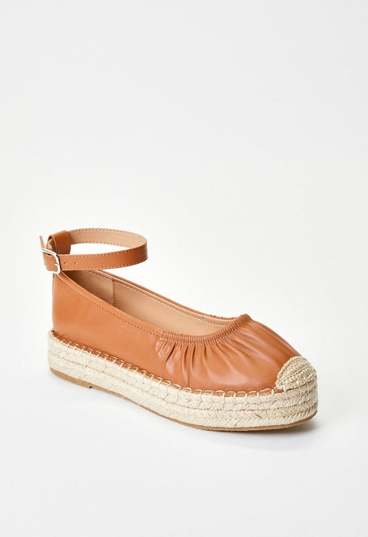 Tessa Espadrille Flat Light Tan