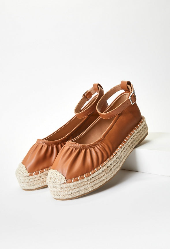 Tessa Espadrille Flat Light Tan