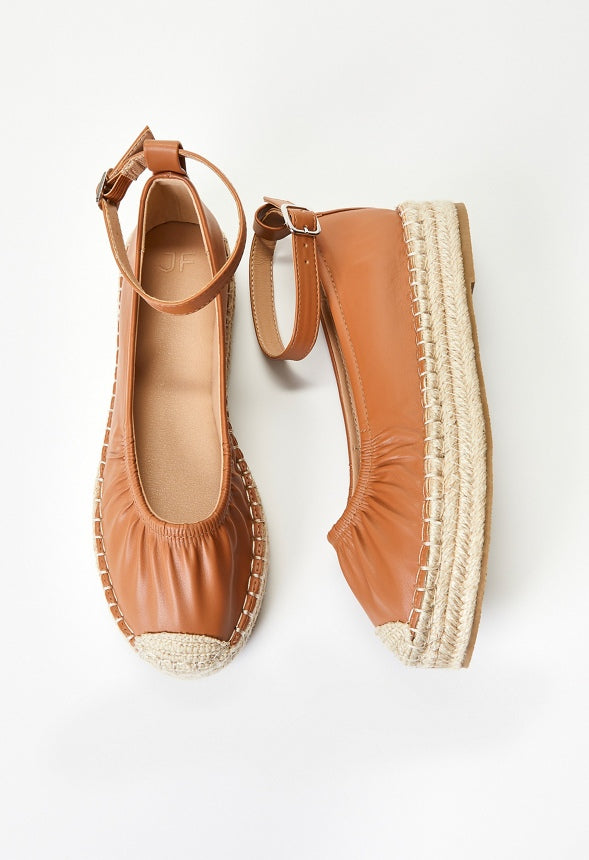 Tessa Espadrille Flat Light Tan