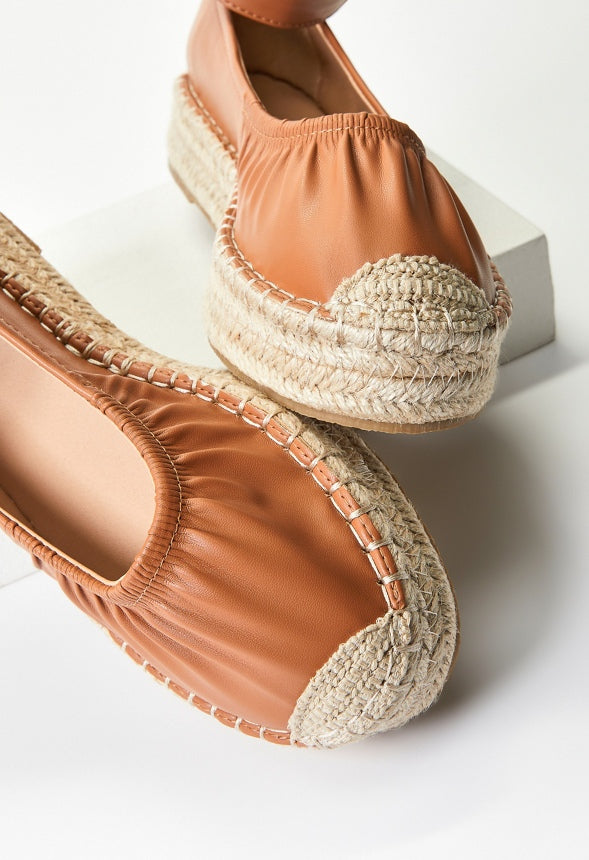 Tessa Espadrille Flat Light Tan