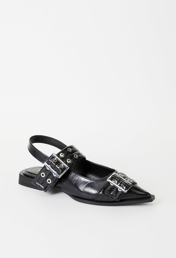 Rhyan Slingback Flat Black