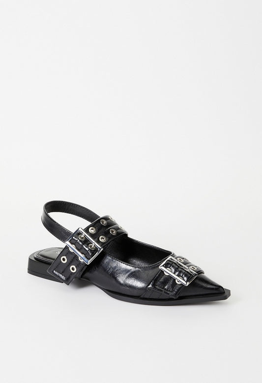 Rhyan Slingback Flat Black