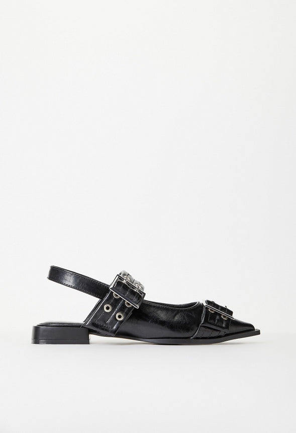 Rhyan Slingback Flat Black