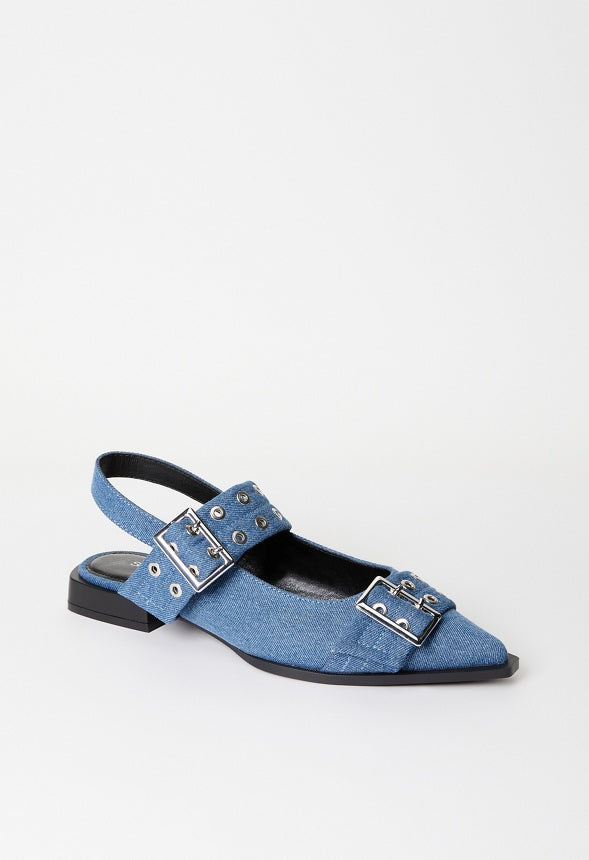 Rhyan Slingback Flat Denim