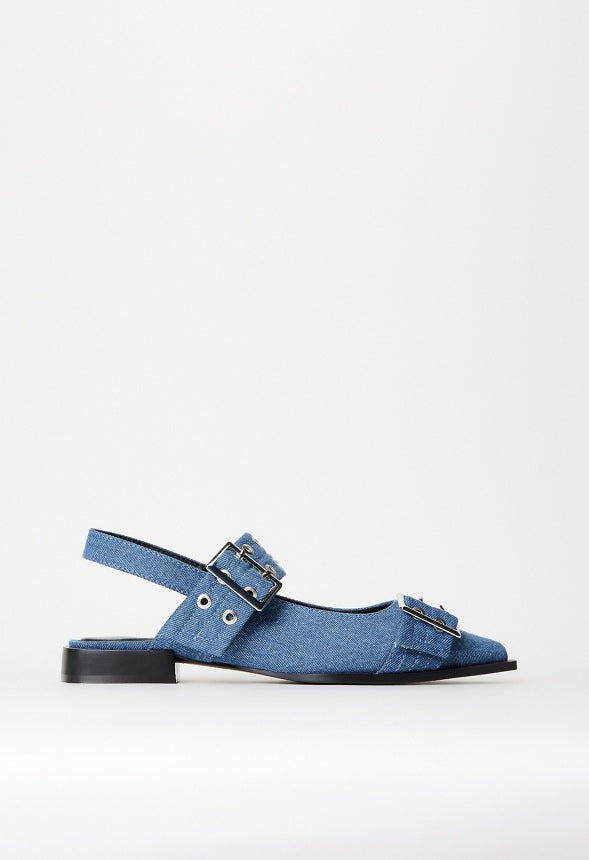 Rhyan Slingback Flat Denim