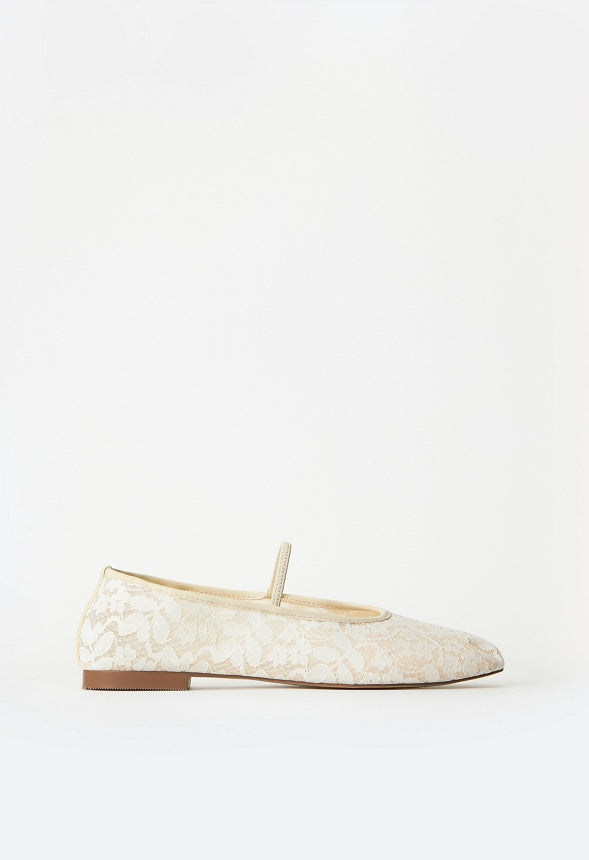 Lucy Mary Jane Flat Birch White