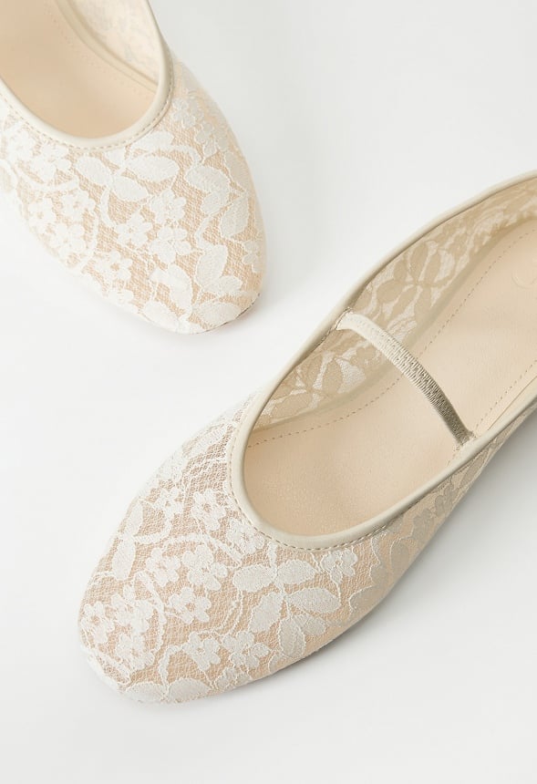 Lucy Mary Jane Flat Birch White