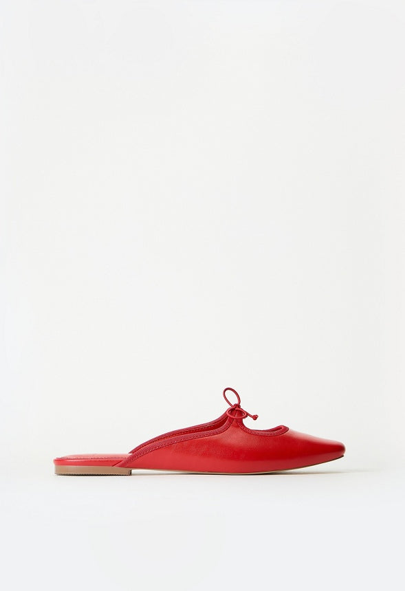 Seraphine Flat Mule Salsa Red