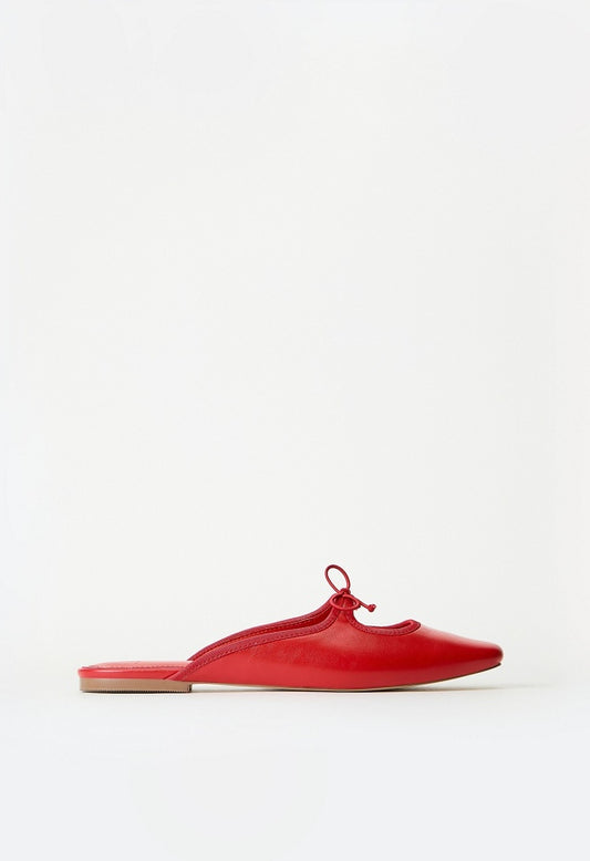 Seraphine Flat Mule Salsa Red